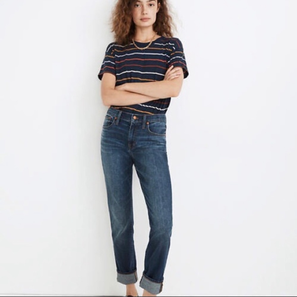 Madewell The Slim BoyJean in Ellers Wash Mid Rise size 25